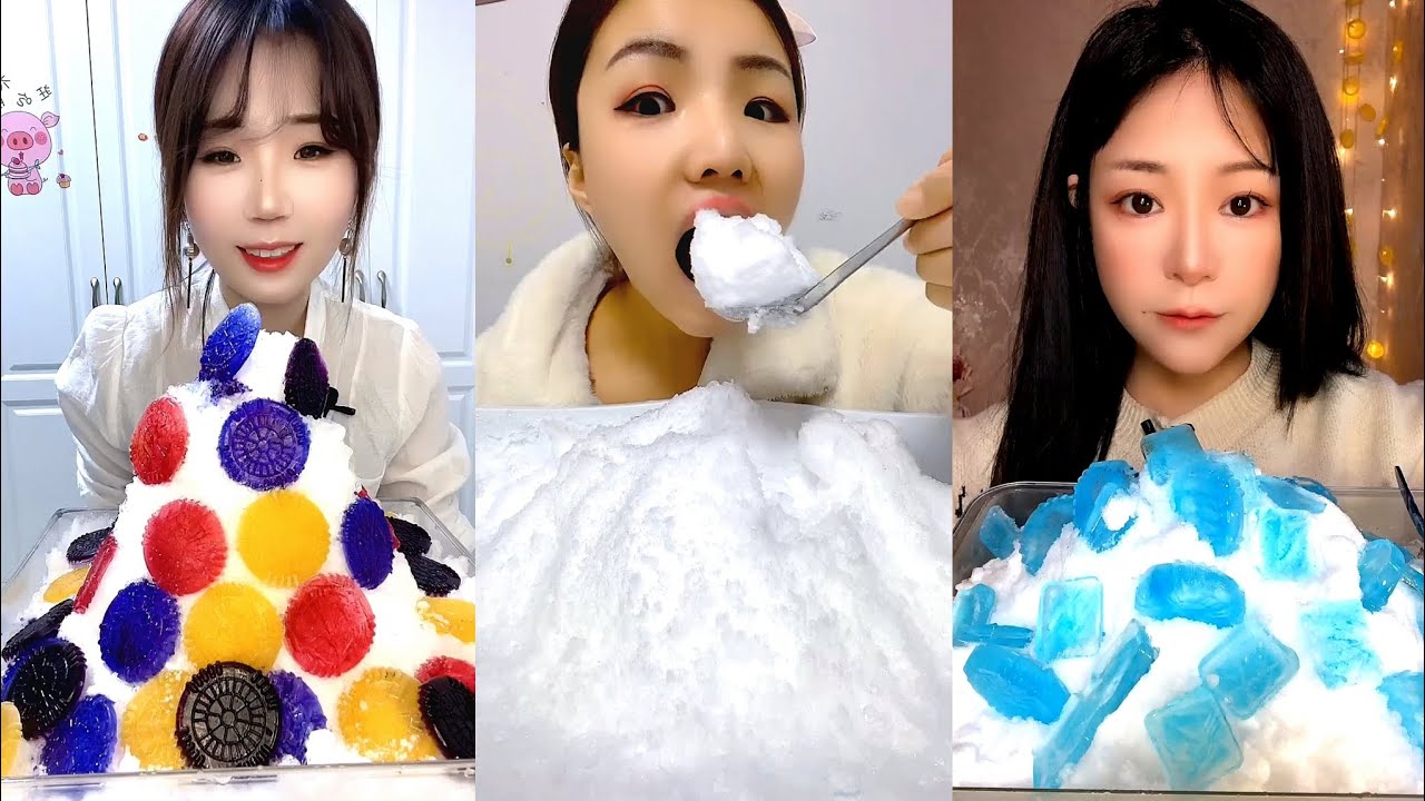 ASMR WHITE ICE EATING / ICE EATING