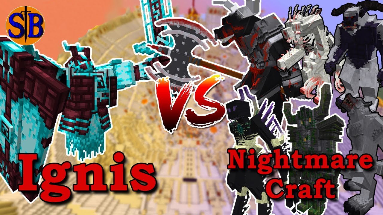 Ignis (L_Ender's Cataclysm) vs Nightmare Craft (with 1000000hp) | Minecraft Mob Battle