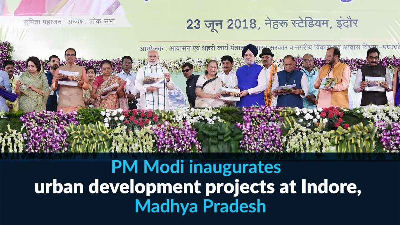 PM Modi inaugurates urban development projects at Indore, Madhya Pradesh