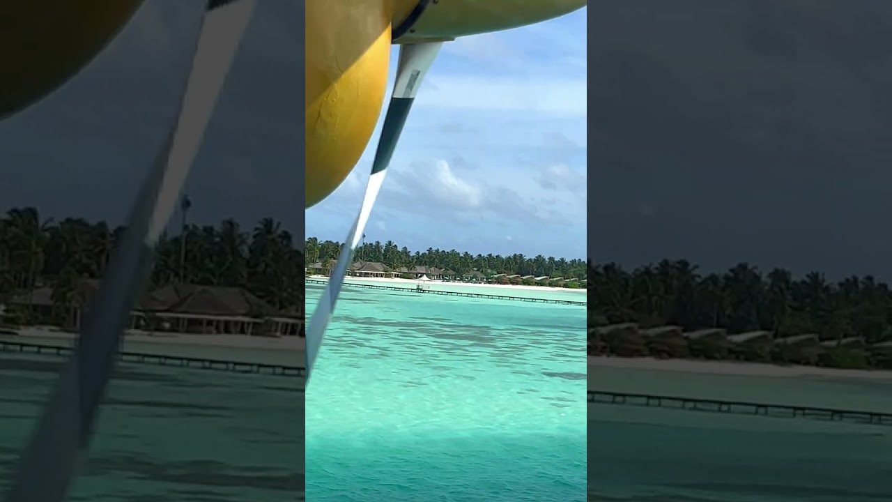 My First Seaplane Experience in Maldives | Scary Water Landing | Travel Couple #short #shorts #asia