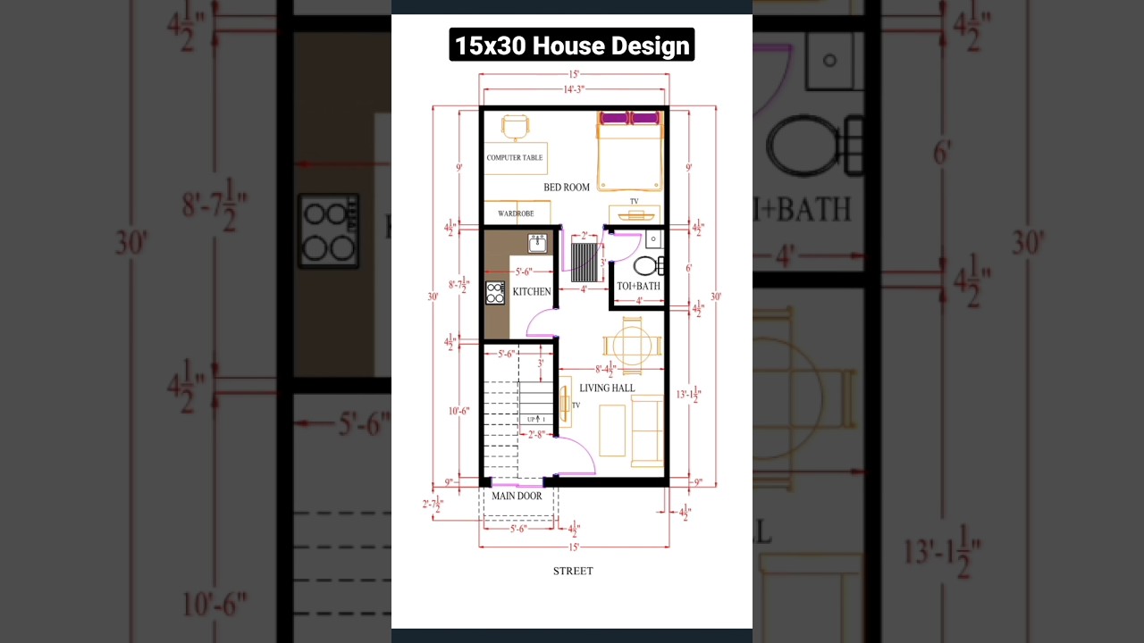 #houseplan #15x30