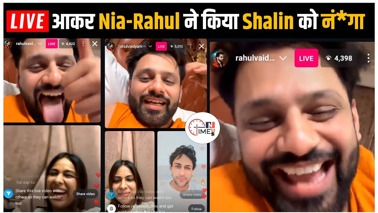 Nia Sharma, Rahul Vaidya Instagram LIVE With Shalin Bhanot & Tina, Fun Better Moment In LIVE Insta.