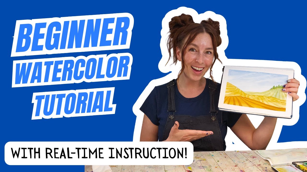 Easy Watercolor Landscape Tutorial for Beginners | Paint a European Countryside Step-by-Step