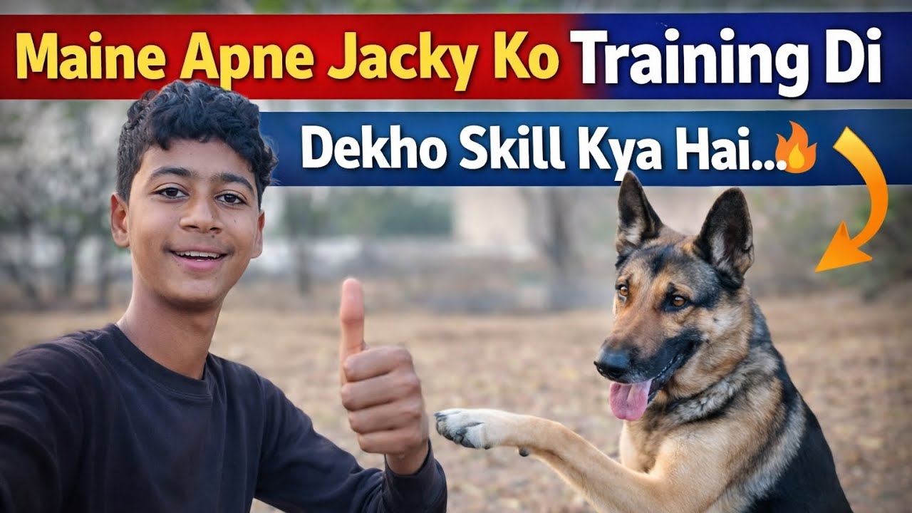 Aaj Jacky ko di training ☺️ seen these vlog 👋 @kishanahirvlogs100k