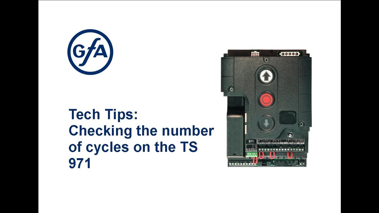 Tech Tips: Checking number of cycles on the GfA TS 971 Control Panel
