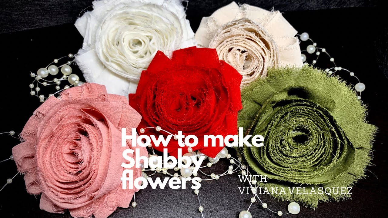 How to make shabby chic flowers/ Como hacer flores Shabby  #howto #diy #artist #shabbychic #flores