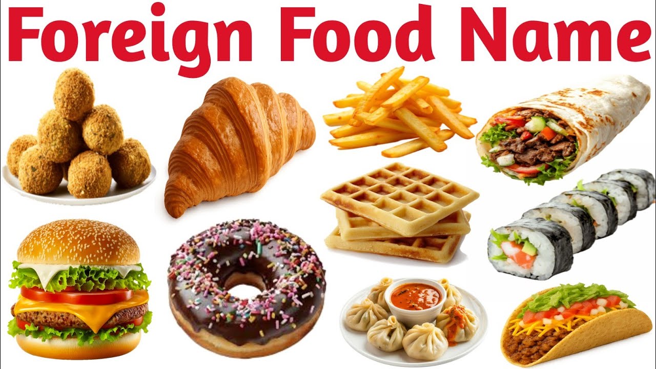 20 Foreign Foods for Kids | Learn Popular International Food Names in English with Pictures & Fun