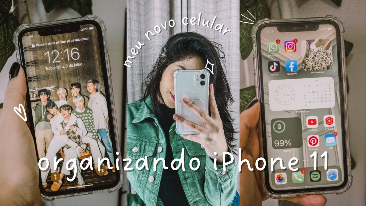 ORGANIZANDO MEU NOVO CELULAR *iPhone 11 | Como atualizar o ios & dicas de segurança ✨📱