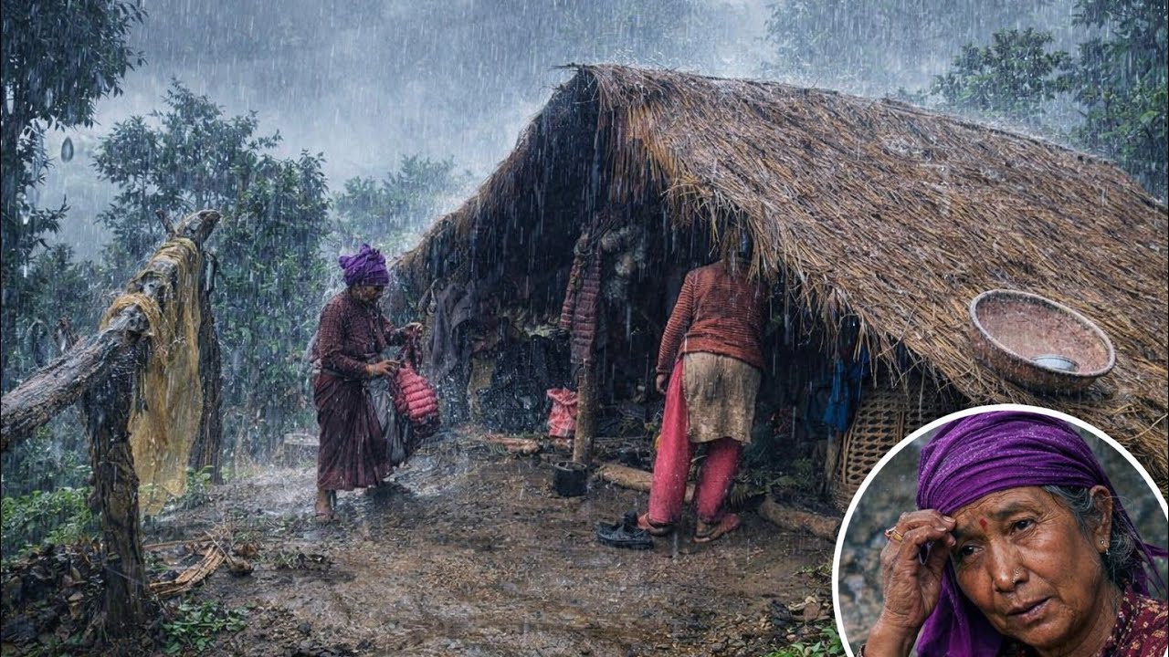 Real Nepali Mountain Village Life During the Rain | Most Peaceful And Relaxing Village Life |   