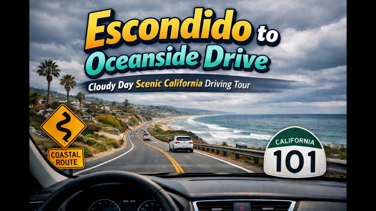 Escondido to Oceanside, CA | POV Drive | Relaxing West Coast Funk & Blues