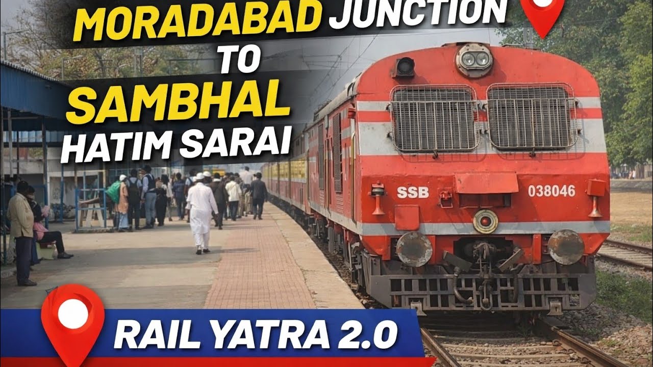 Moradabad Junction to Sambhal Hatim Sarai Passenger Train Journey | Rail Yatra 2.0