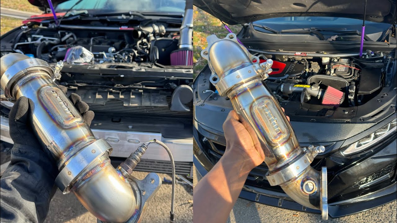 Axions industries 2n1 downpipe install 1.5 and 2.0 accord