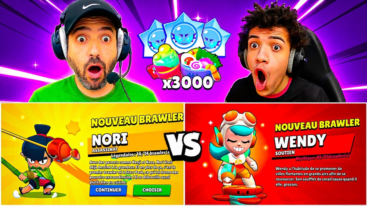 BATTLE PACK OPENING INCROYABLE des NOUVEAUX BRAWLERS contre YOUYOU (cette chance 🍀)