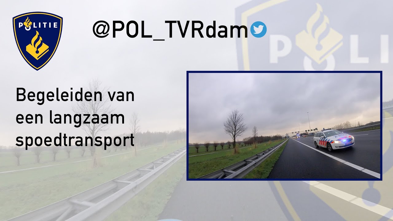 Politie #PRO247 begeleiding van een langzaam spoedtransport