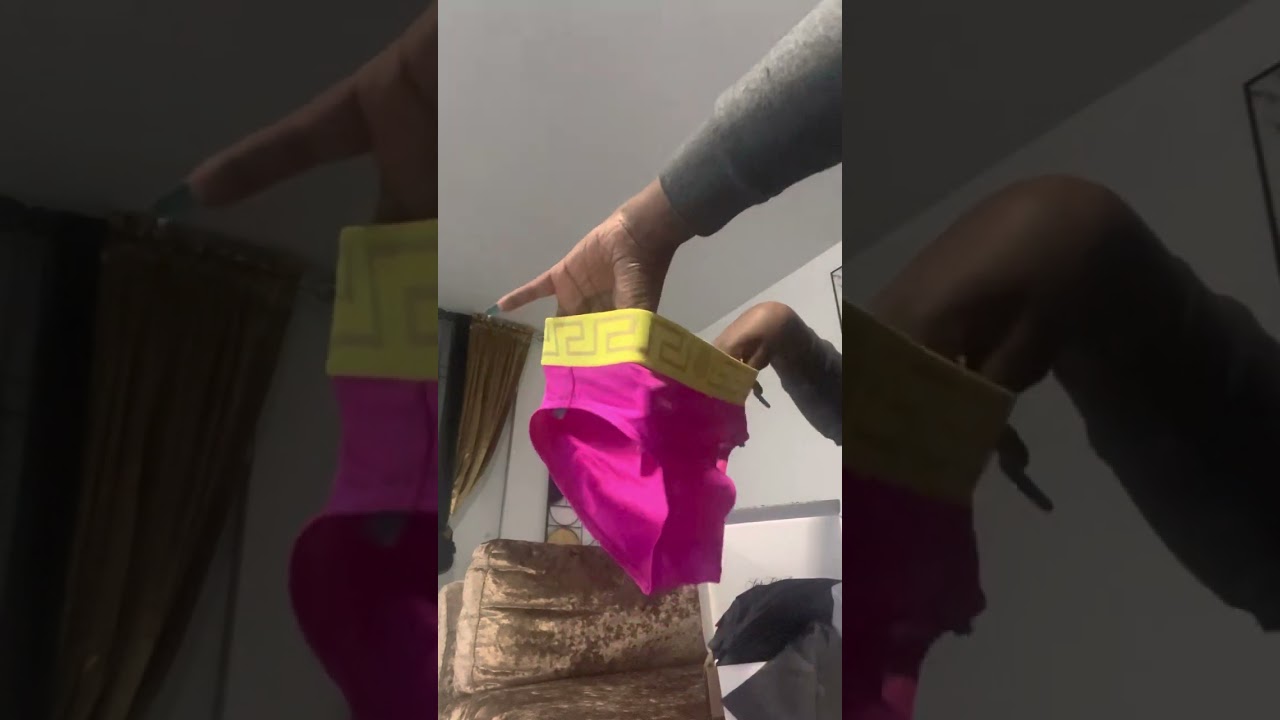 *** Versace Greca Border Bikini Briefs (Fuxia/Yellow) Large*** Saks Fifth Avenue unboxing/sz review