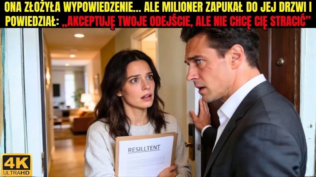 Ona złożyła wypowiedzenie… ale milioner zapukał do jej drzwi i powiedział  „Akceptuję twoje odejście