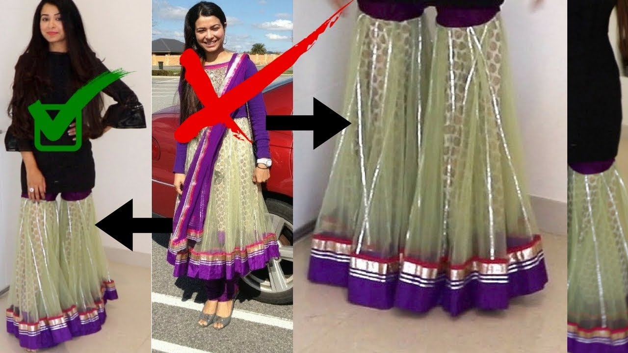 DIY: Convert Anarkali into Garara