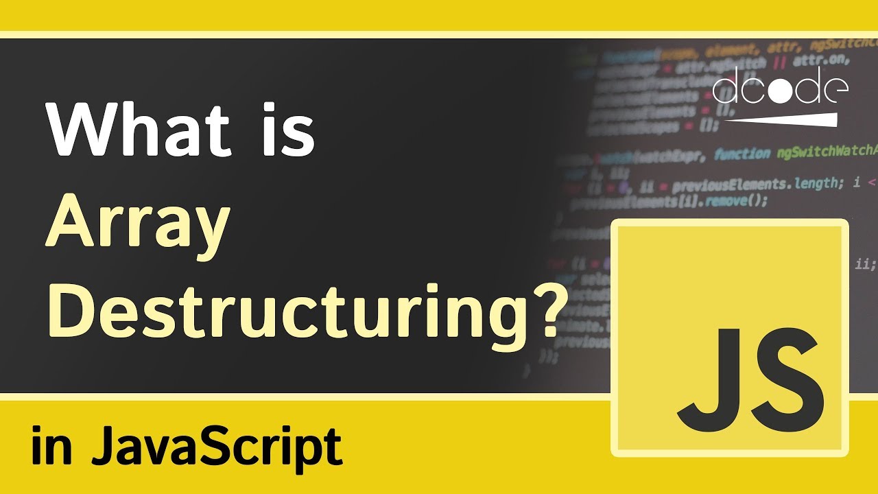 Array Destructuring in Javascript