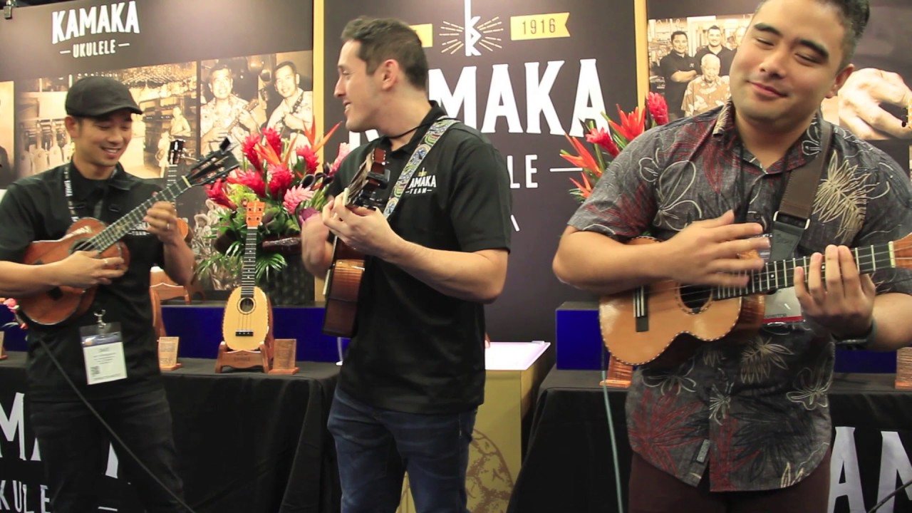 Kamaka `Ukulele NAMM 2017:  Andrew Molina, Kalei Gamiao, Jake Shimabukuro