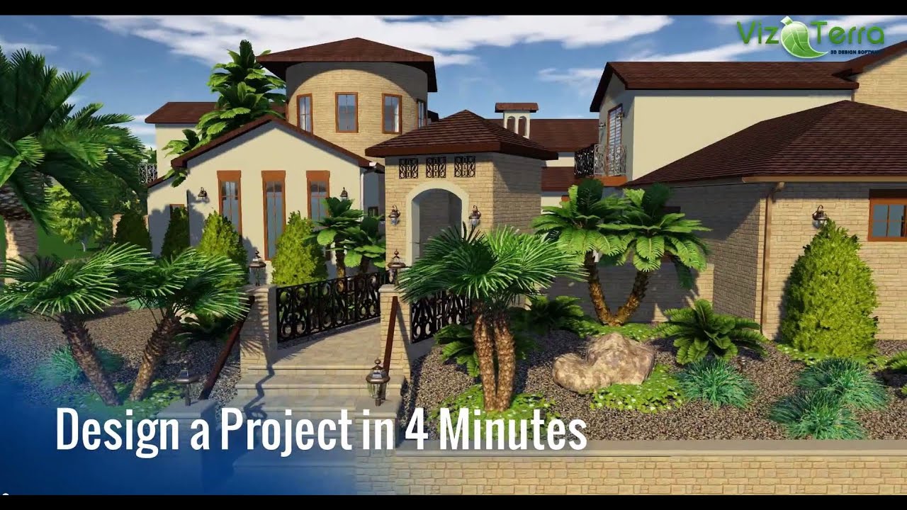 Design a Hardscape and Professional Landscape Project in only 4 Minutes