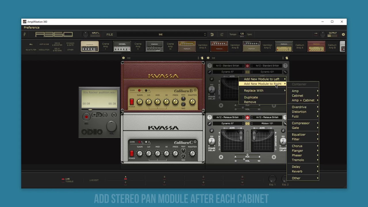 A360 - Quick Tip - Two amps for stereo spread across the spectrum and bigger tone