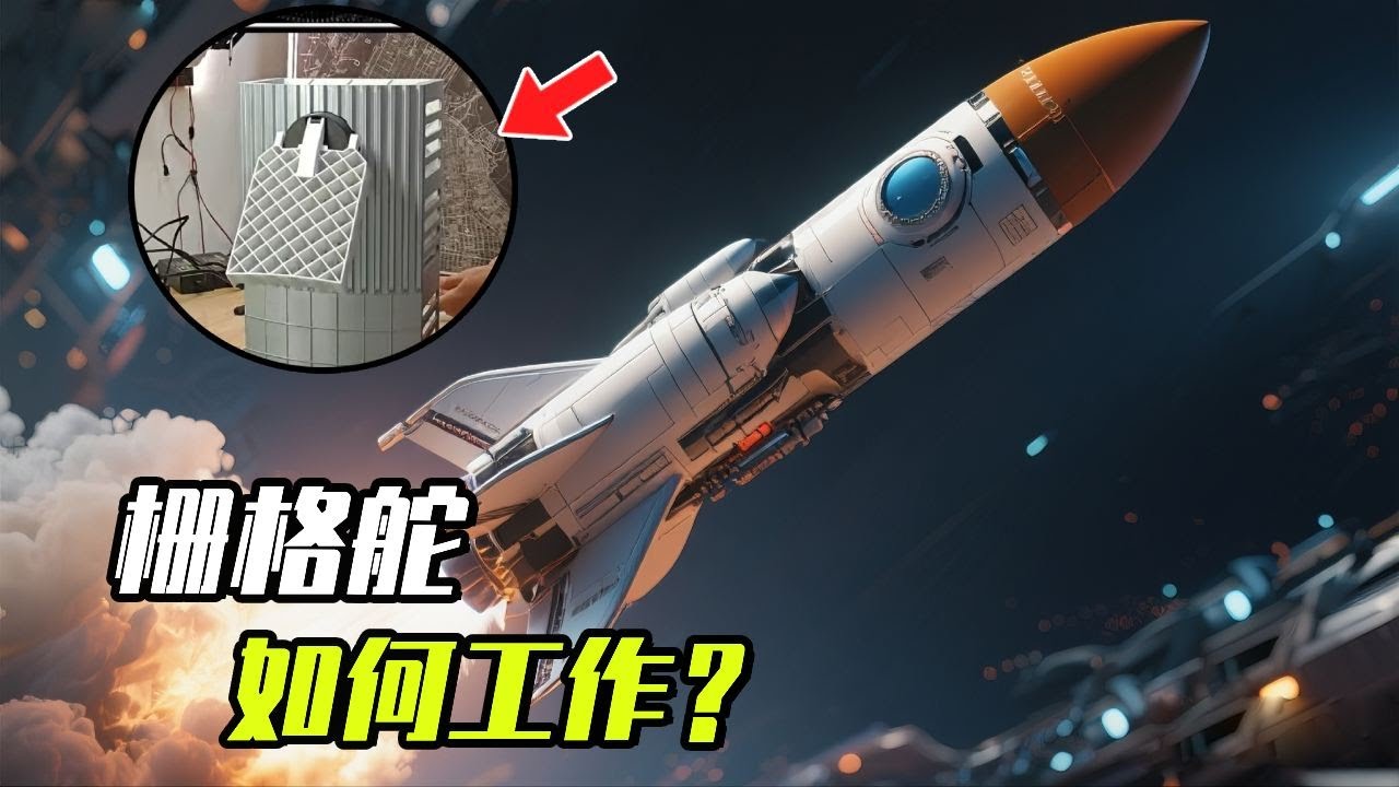 经常能在火箭上看到的这个东西，栅格舵到底是怎么工作的？ #星舰 #格栅翼 #火箭 #diy #3d打印