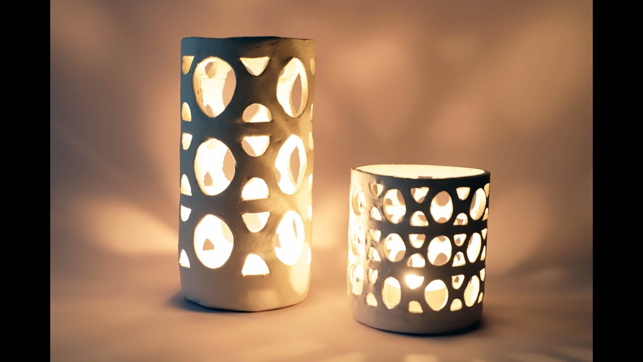 How to make an air dry clay lantern