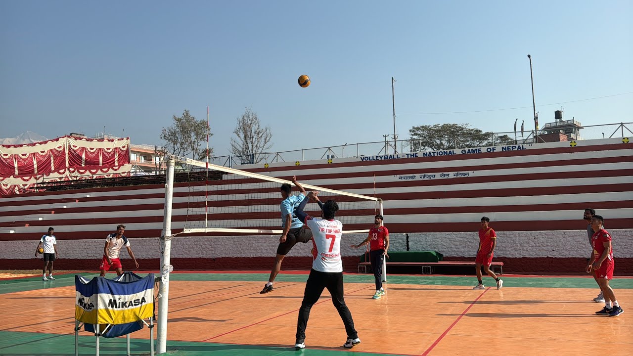 parbat volleyball टिम विदेशी खेलाडी सहित अभ्यास गर्दे पोखरा रङ्शाला Tiger cup 2082