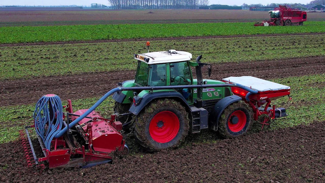 Spitten en zaaien | Cichorei rooien | Chicory harvest | Vervaet | Fendt | Kverneland  | Gramegna