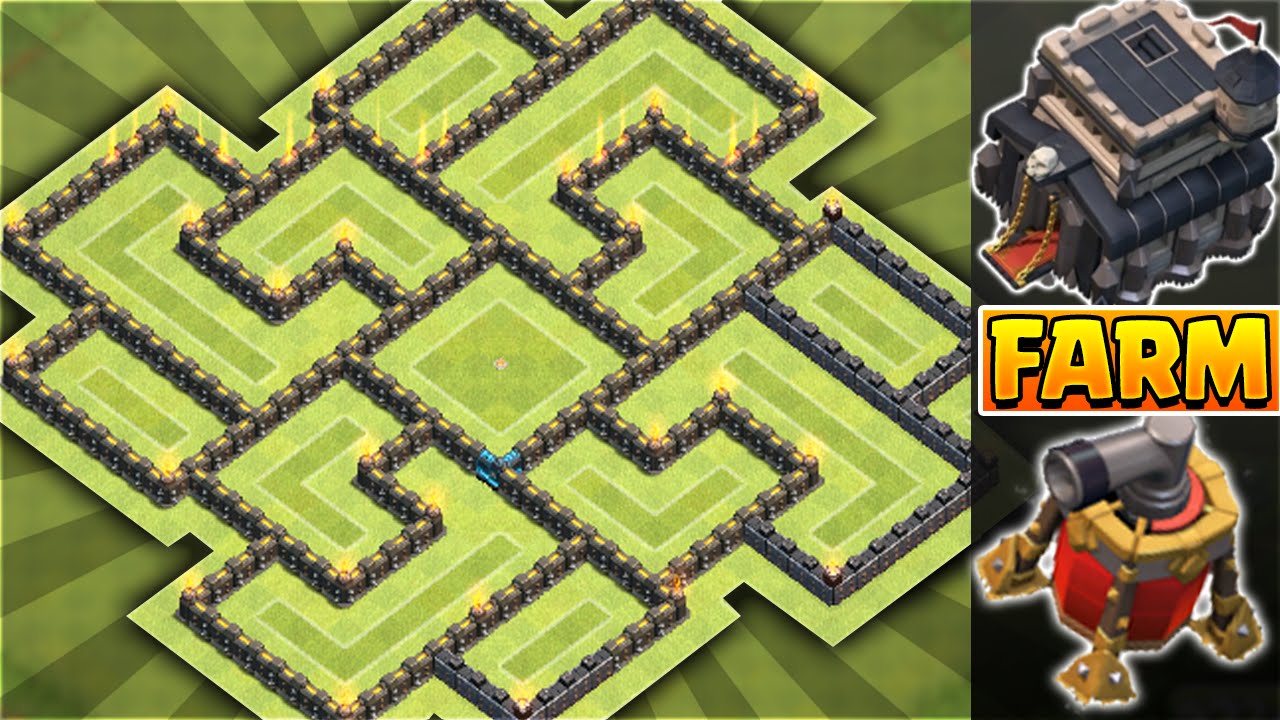 Clash of Clans - BEST AIR SWEEPER TOWNHALL 9 (TH9) FARMING BASE!