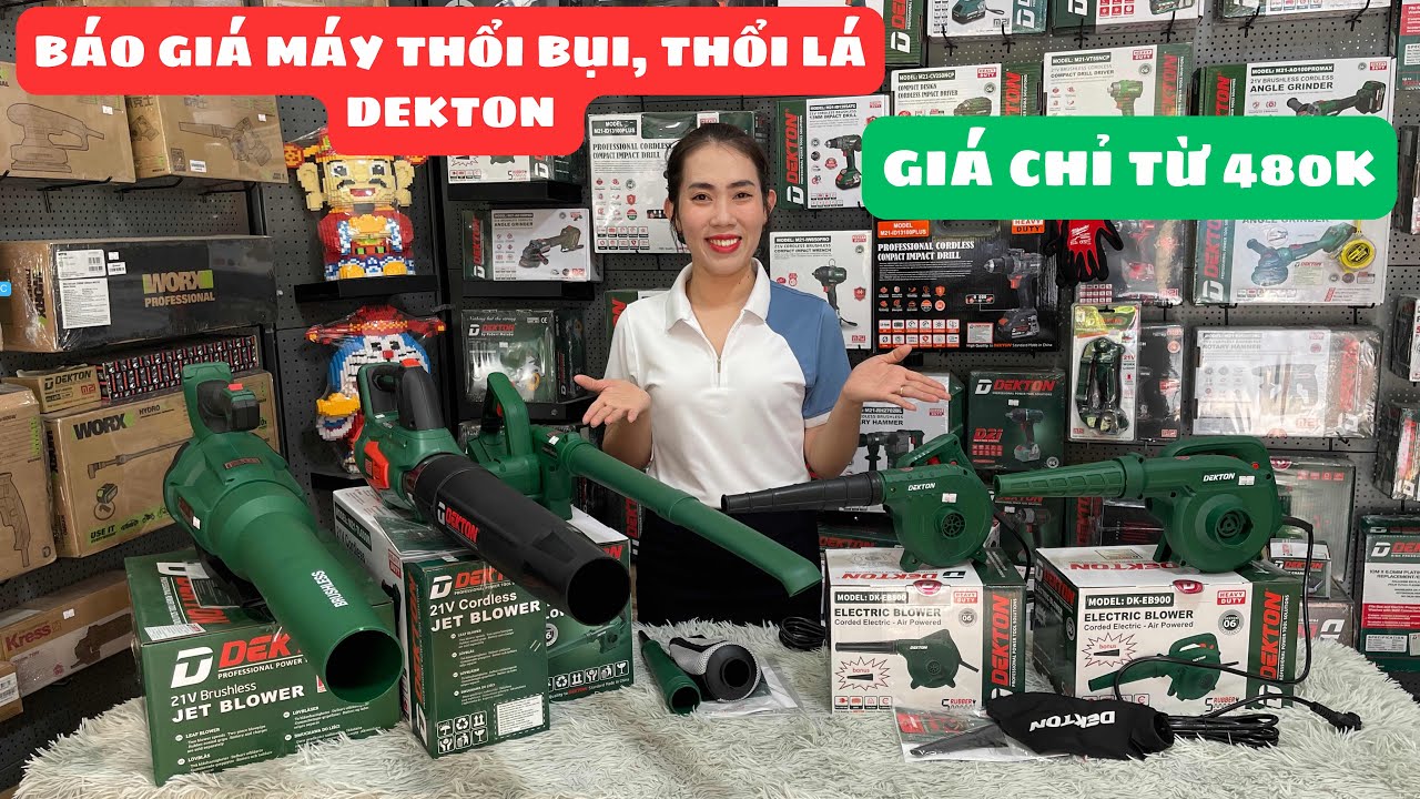 🔴Báo giá 5 máy thổi bụi, máy thổi lá chính hãng Dekton 👉 M21 - TB01, TL01Bl, TL600M, EB800, EB900