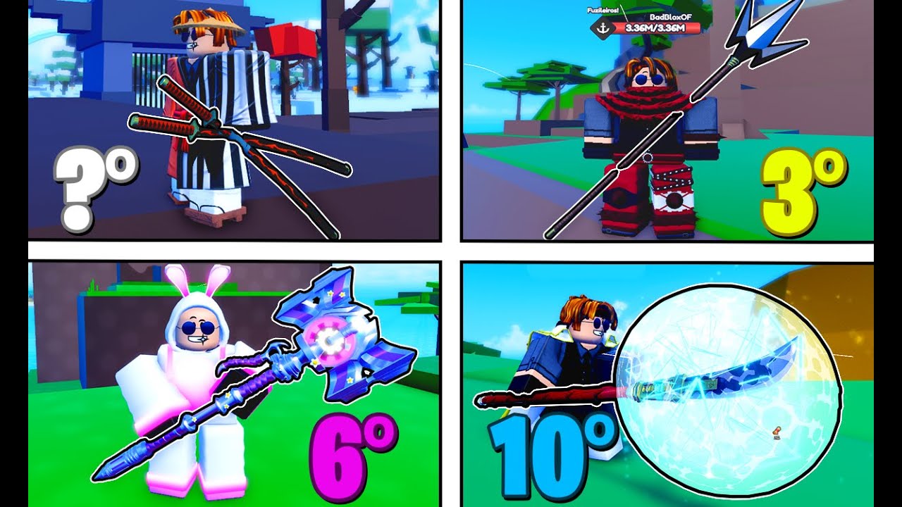 TIER LIST DAS MELHORES ESPADAS NO ONE FRUIT SIMULATOR - ROBLOX