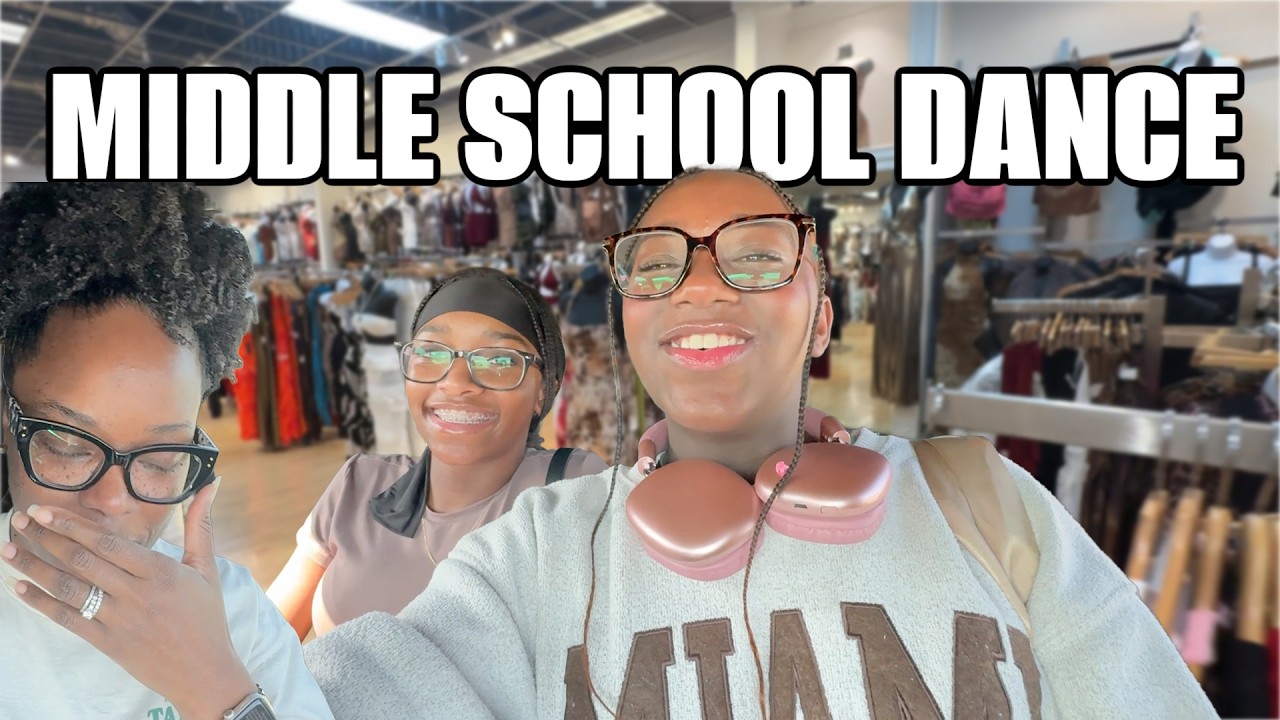 Middle school dance dress shopping (try-on haul) | Come shop with us