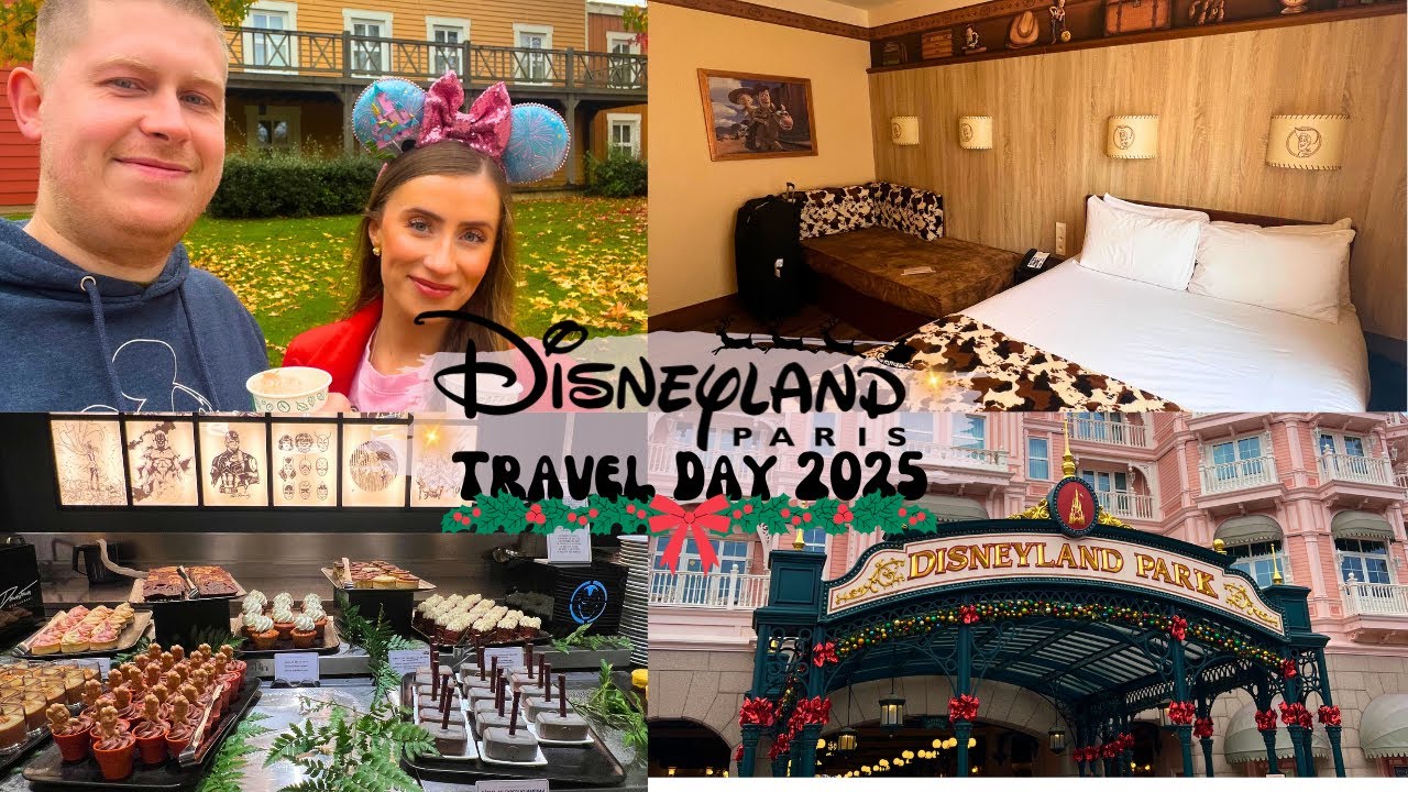 Disneyland Paris Travel Day November 2025 | Checking in Hotel Cheyenne & Eating at Downtown Buffet 🎄