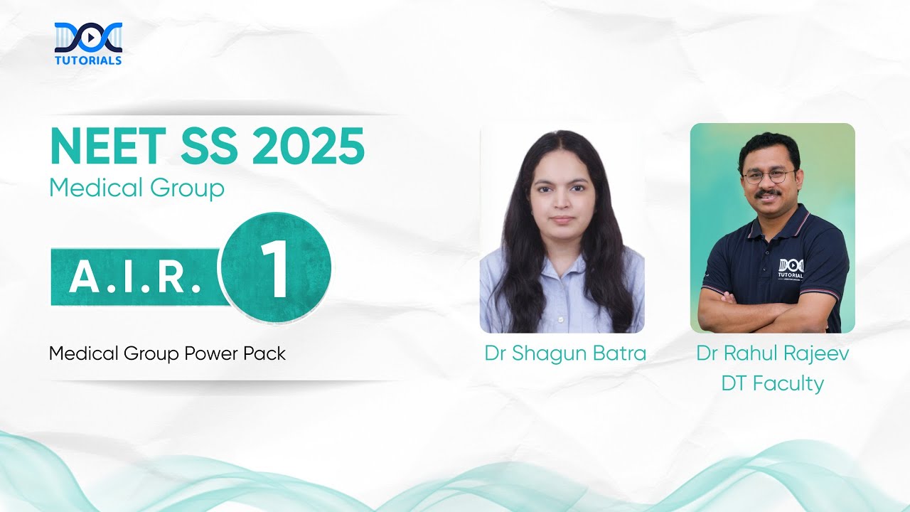 NEET SS 2025 Medical Group Rank 1 - Dr Shagun Batra's Success Story | Dr Rahul Rajeev