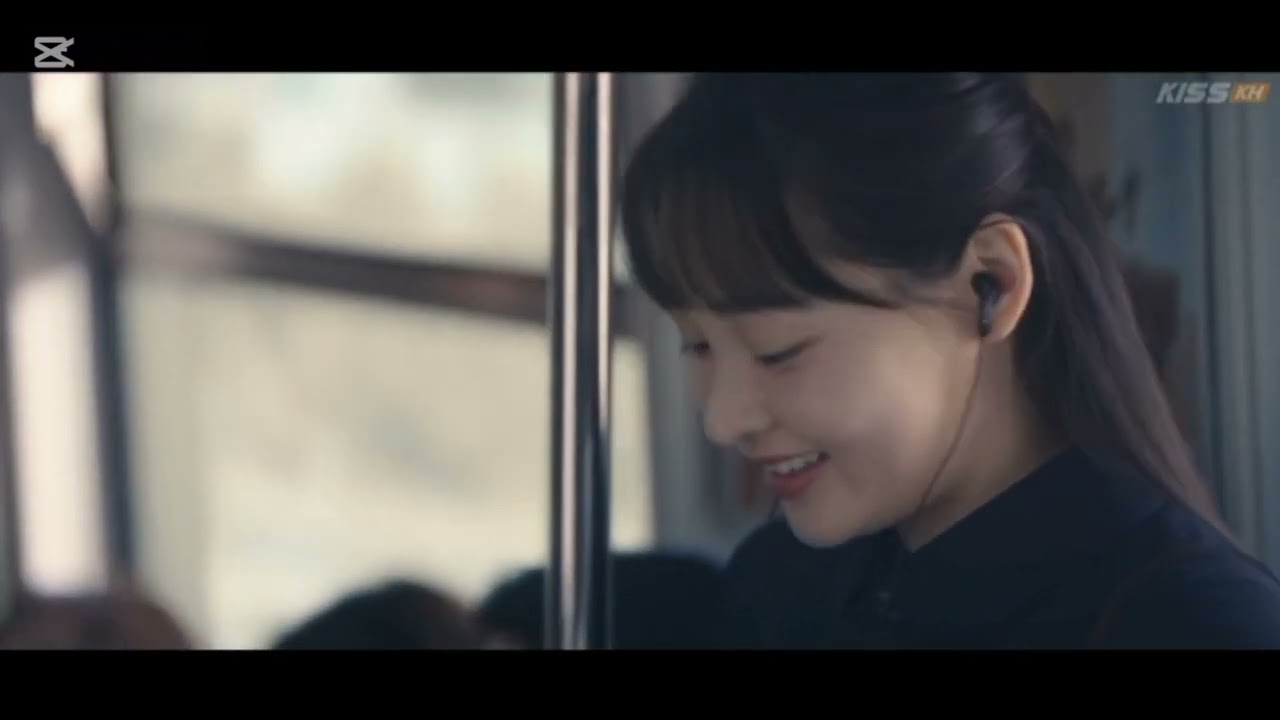Typhoon family ost strangers with flowers on a crowded train.