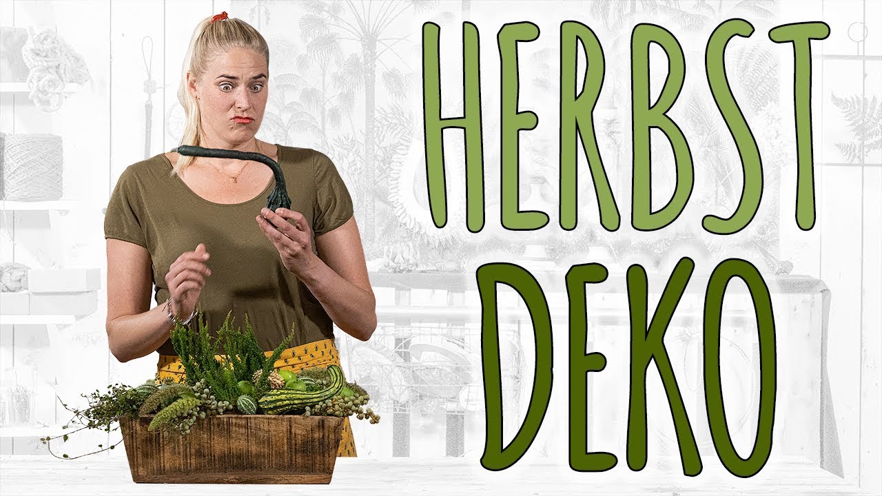 HERBSTDEKO MIT GRÜNEN FRÜCHTE - HERBSTDEKO DIY