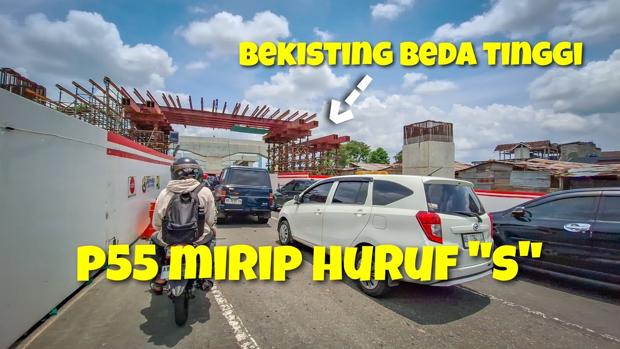 Portal Pier P55 Tol Jogja-Solo Ruas Kronggahan Mirip Huruf 