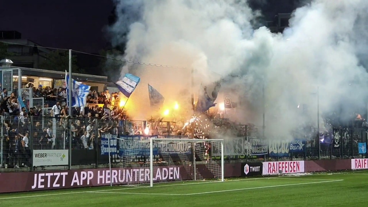 14.09.2019 FC Wil - FC Zürich 1:2, Pyro Intro - Pyro Outro, Support, Stimmung