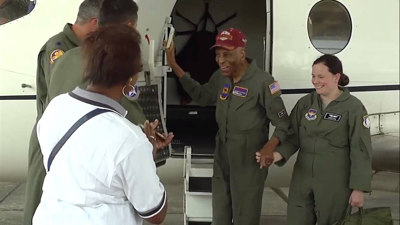 Dr. Granville Coggs, Tuskegee Airman at JBSA-Randolph AFB for his 90th Birthday, San Antonio Tx 2015