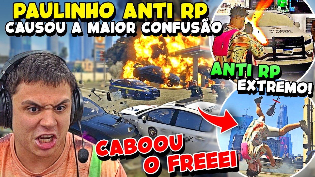 ANTI RP😱🔥PAULINHO LOKO PROVOCA A P0LICI4 & AINDA CONSEGUE SAIR ILESO na FUGA GTA RP