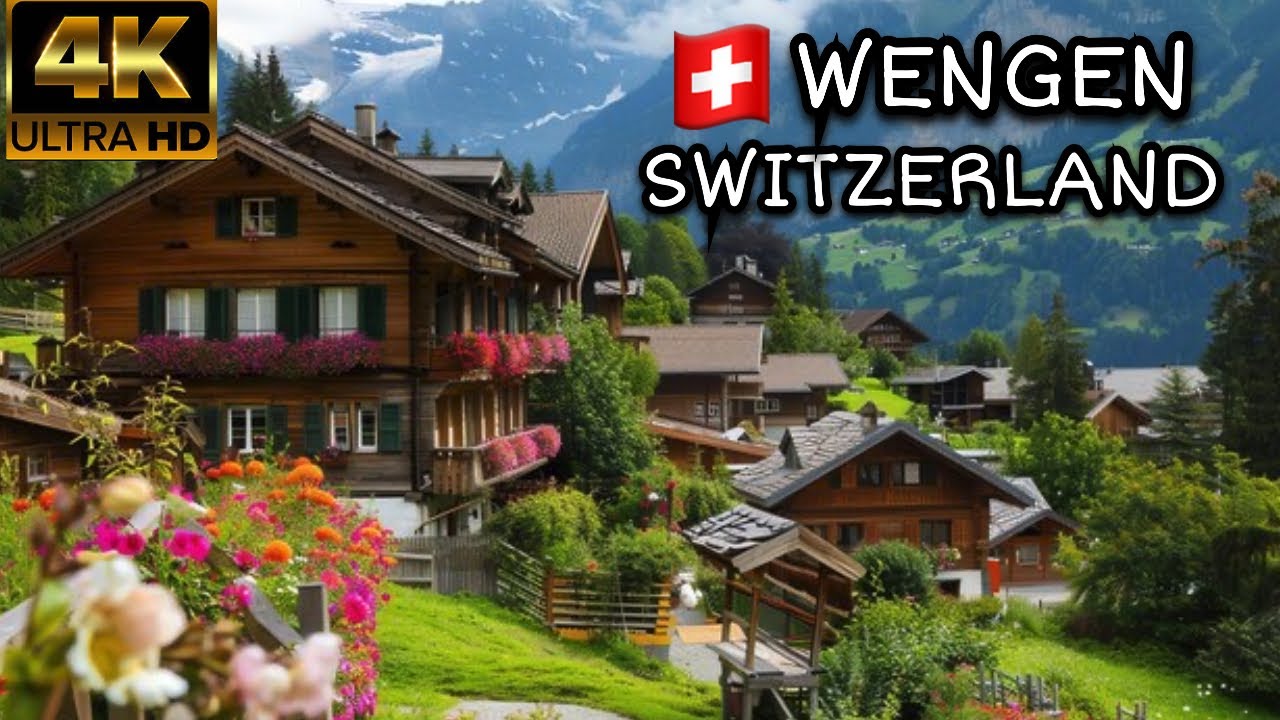 Wengen, Switzerland 2025 🇨🇭 | 4K Walking Tour in the Most Peaceful Village in the Swiss Alps!