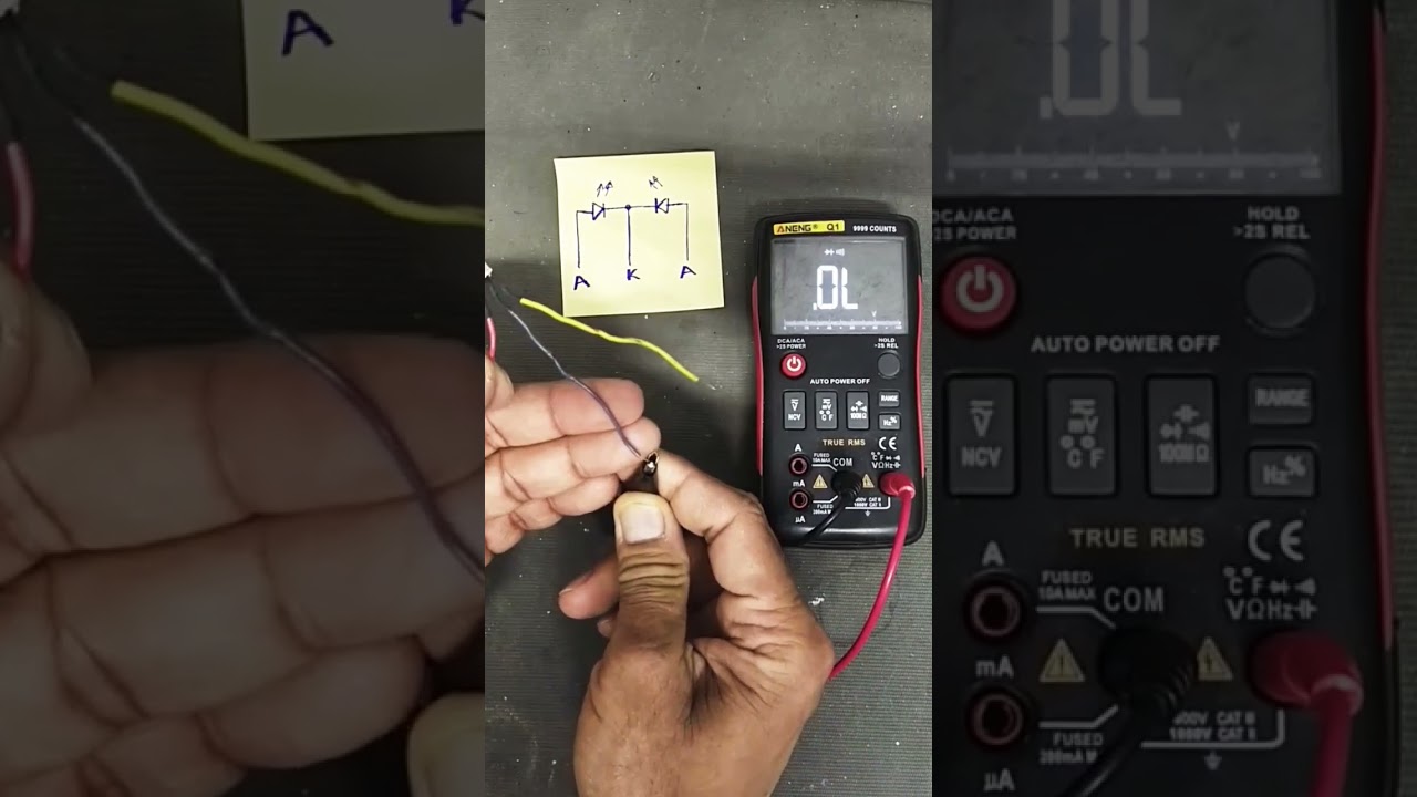 Тестирование двухцветного светодиода || 2-цветный светодиод || #shorts