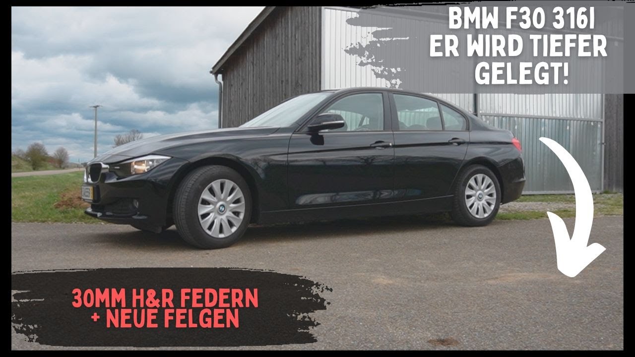 BMW F30 316i | Neue 18 Zoll M400 Felgen + H&R Tieferlegungsdfedern verbauen.