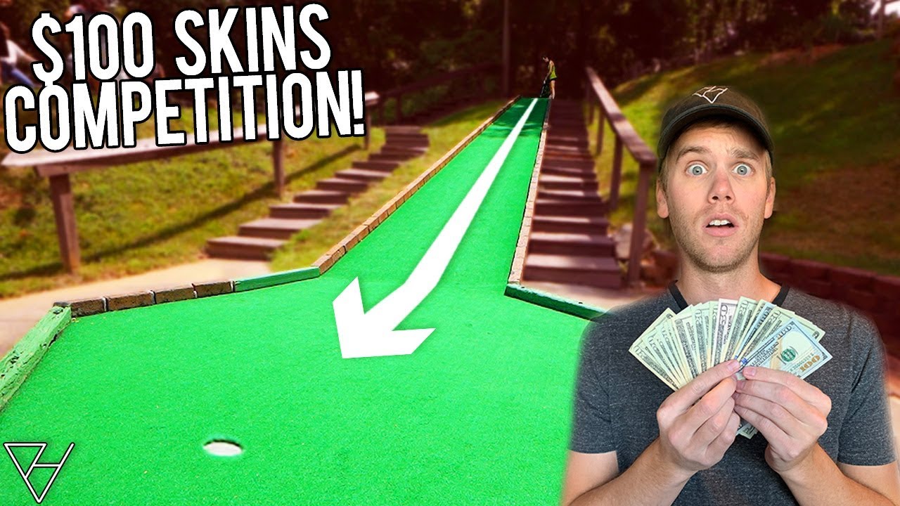 $100 Per Hole Mini Golf Skins Competition! - My Best Hole In One!