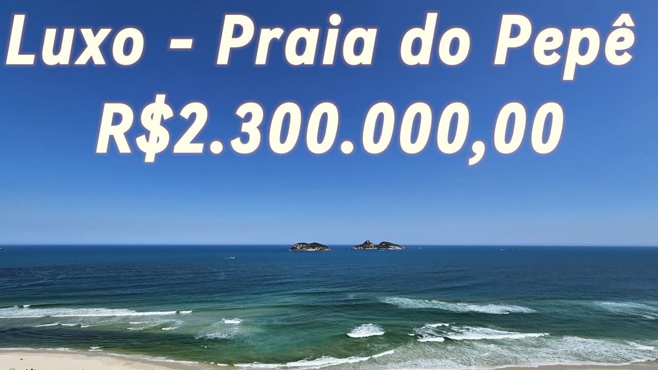 VISTA DESLUMBRANTE ! 2 SUÍTES FRENTE AO MAR NA BARRA DA TIJUCA - PRAIA DO PEPÊ A VENDA