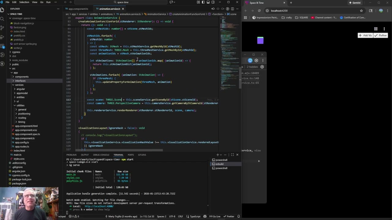 374 -ThreeJS and Angular Space And Time Application: Animation re-arch