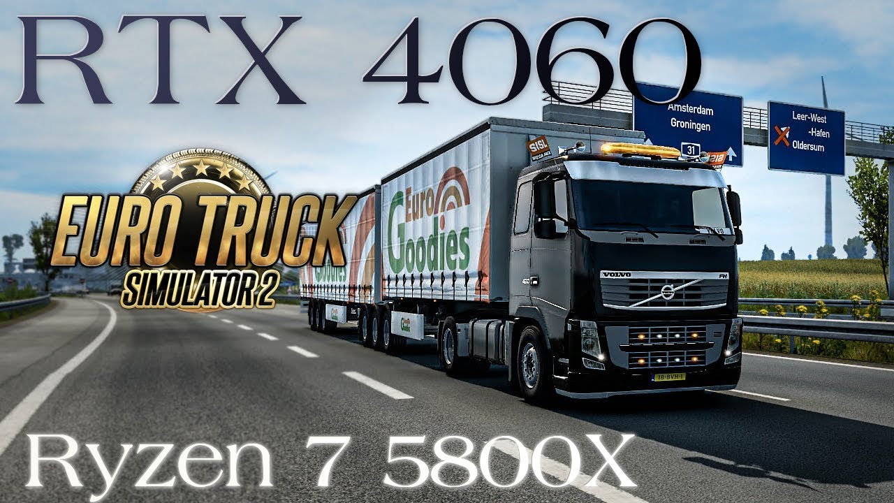 RTX 4060 -- Ryzen 7 5800X -- Euro Truck Simulator 2 FPS Test