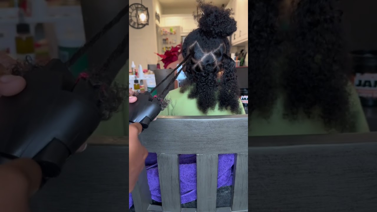Using the hair twisting machine in my son&rsquo;s hair