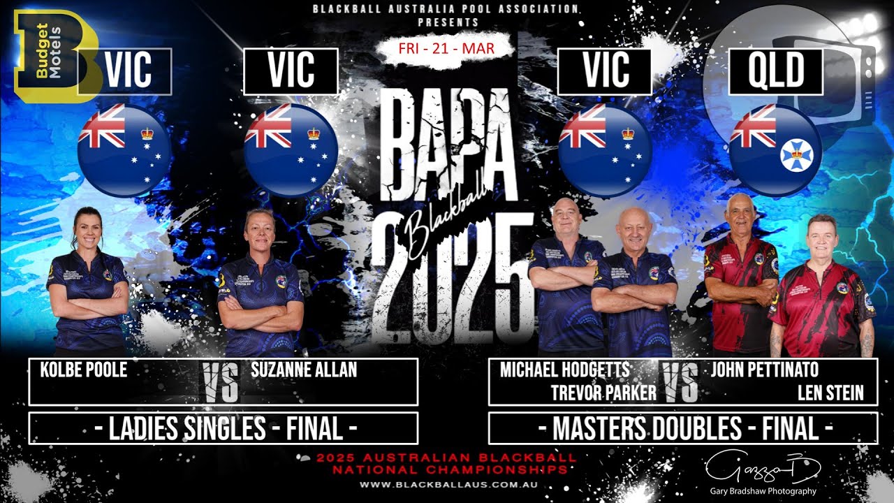 Australian Championships 2025  : Ladies Singles & Masters Doubles FINAL